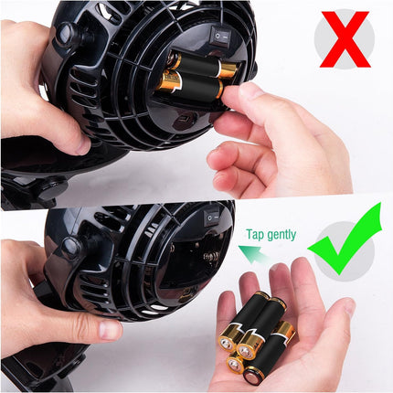 Gazeled Clip On Fan Battery Operated, 360° Rotation, With 8 Free Aa Batteries, Quiet Usb Or Battery Operated Fan, 5'' Portable