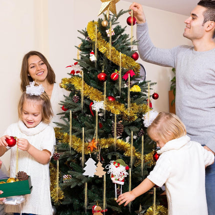 20000 Christmas Strands Iridescent Tinsel Icicles Gold 19.7" Foil Fringe Ornaments Garland for Hair Christmas Tree Xmas Decorations Birthday Party Wedding Engagement Bridal Indoor Outdoor