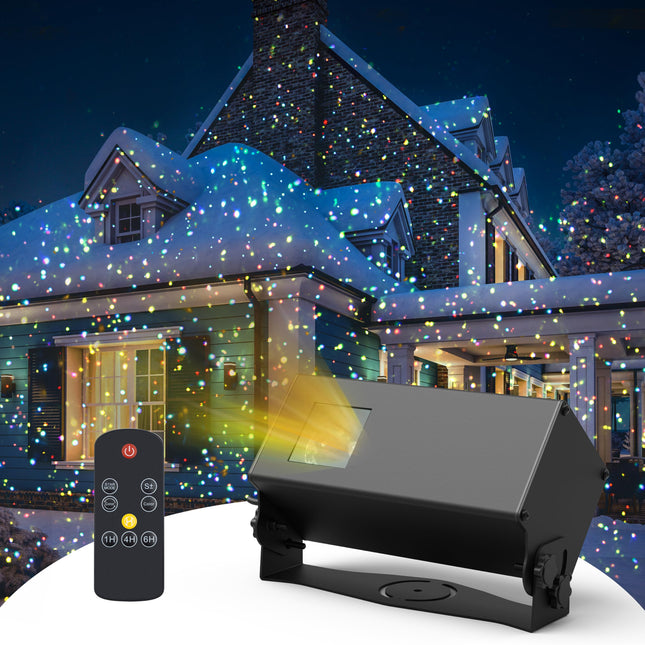 Outdoor Firefly Lights Projector, White Laser Fairy Lights Projector, 5 Color Motion Star Laser Projector, Moving RGB Christmas Projector Light Waterproof with Remote Control for Home, Garden, Patio