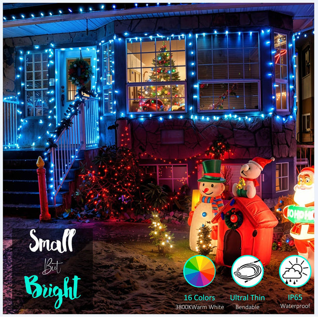 Outdoor String Lights,80 Ft Rope Lights 240 LEDs Color Changing Lights with Remote, Waterproof Lights Plug-in Outdoor Fairy Lights Twinkle Lights for Wedding, Patio, Garden, Christmas Decor,16 Color