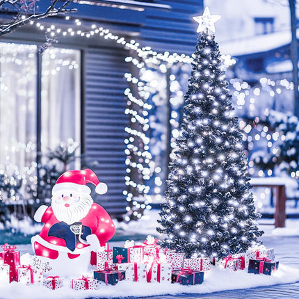 Connectable White Christmas Lights Outdoor, 66ft 200 LED Led Christmas Lights Indoor Plug in, 8 Modes Twinkle String Lights for Tree Outside