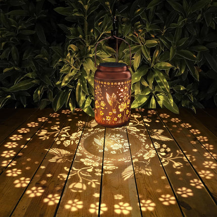 Solar Lanterns Outdoor Waterproof Hummingbird Garden Decor Christmas s for Women Mom Grandma Hanging Solar Lights Metal Solar Decoration Outside for Yard, Patio,Backyard,Porch