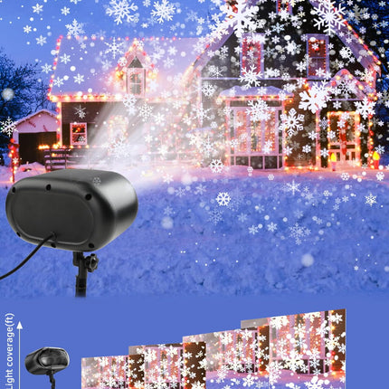 Christmas Projector Lights Outdoor - Bigger LED Waterproof & Adjustable Christmas Snowflake Projector Lights Indoor for Xmas Christmas Party