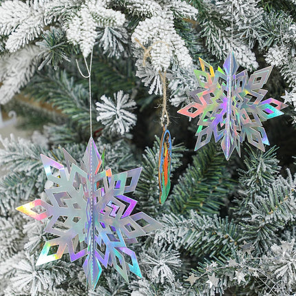 CCINEE 18pcs Christmas Hanging Snowflakes Decorations, Large Frozen Themed 3D Snowflake Garland for Winter Wonderland Party Indoor Classroom Decorations