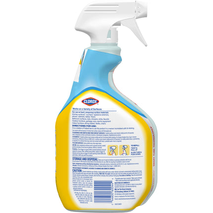 Clorox Disinfecting All Purpose Cleaner, Bleach Free, Crisp Lemon, 32 Fluid Ounces