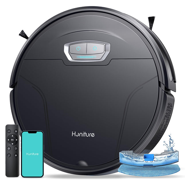 Honiture Robot Vacuum And Mop Combo, 4500Pa Strong Suction Robot Vacuum Cleaner With Selfcharging, 180Mins Run, App&Remote&Voice Control, Superslim, Ideal For Pet Hair G20 Pro