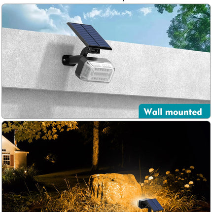 Solar Spot Lights Outdoor Waterproof IP65,[49 LEDs/8 Pack] RGB Christmas 7 Modes Color Changing Solar Spotlights, Adjustable Landscape Flood Powered Lights for Yard Garden Pathway(Multicolor)