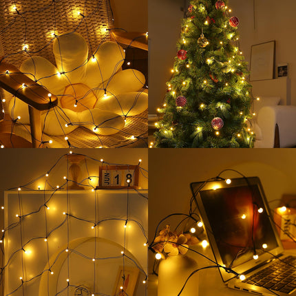 Solar Net Christmas Lights Outdoor,5ftx5ft 100Led Net Lights Outdoor Mesh Lights,8 Modes Connectable Net Christmas Lights Outdoor for Shrubs, Bush Lights Outdoor Christmas Décor(Warm White)