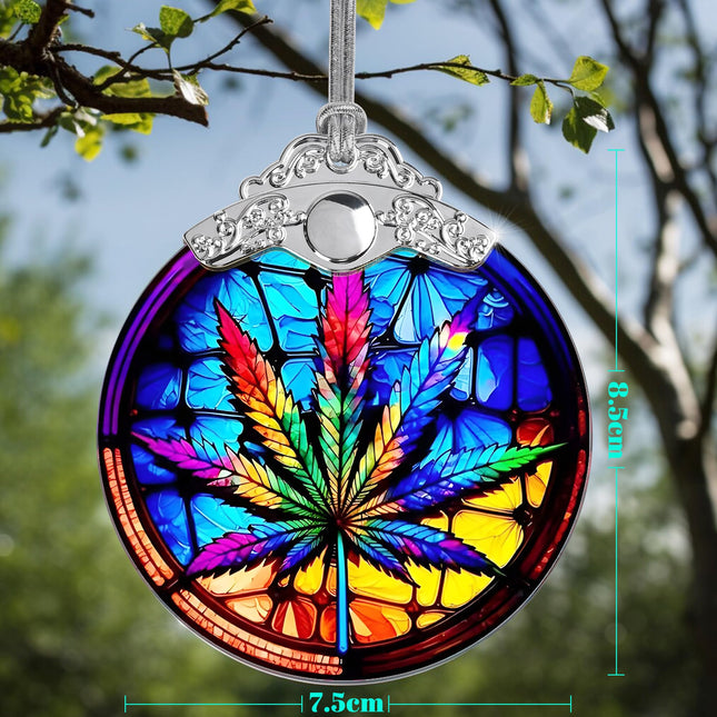 Maple Leaf Ornament Glass Hanging Ornament for Christmas, Thanksgiving, Birthday, Holiday Decorations and Xmas s Ideas