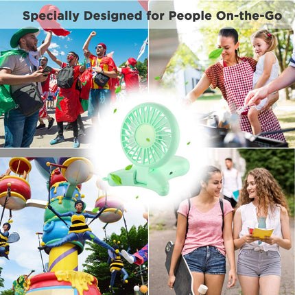 Outxe Personal Necklace Mini Fan 3000Mah HandsFree Portable Fan Usb 3 Settings, Folding Electric Cooling Fan Handheld Fan