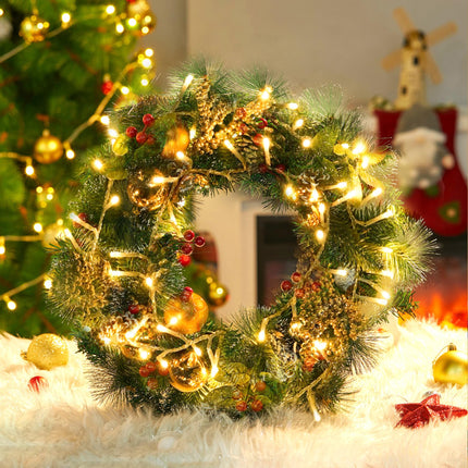 JMEXSUSS Warm White Cluster Christmas Lights Plug in, 27ft Connectable 400 LED Cluster Lights Outdoor Waterproof with Remote, 8 Modes Christmas Tree Lights for Christmas Tree Wreath