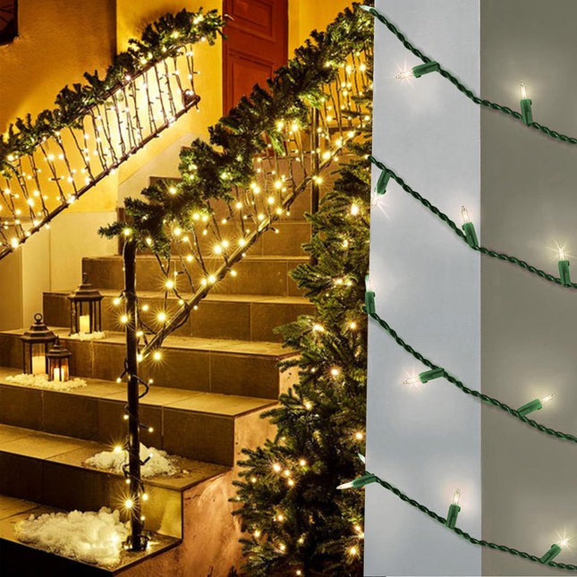 Slow Twinkle Lights, 20 Led Soft Twinkling Mini Christmas String Lights on Green Wire Cord, UL Approved 7 Ft, Connect Up to 100 Sets, Indoor Outdoor Use, Warm White (1, 20LED)