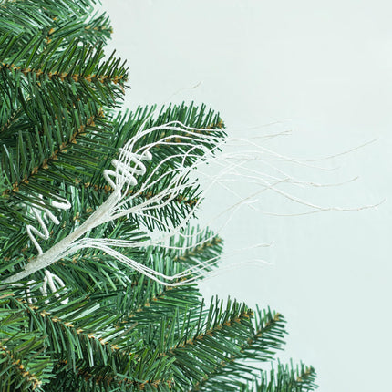 KI Store Glitter Curly Christmas Spray Set of 12 White Wispy Willow Christmas Picks for Christmas Tree Wreath Garland Bouquet Tree Topper Decoration