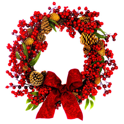 40 Pieces Christmas Red Berry Stem Artificial Red Berry Stems Christmas Holly Berry Branches for Christmas Tree Decor Wreath DIY Craft