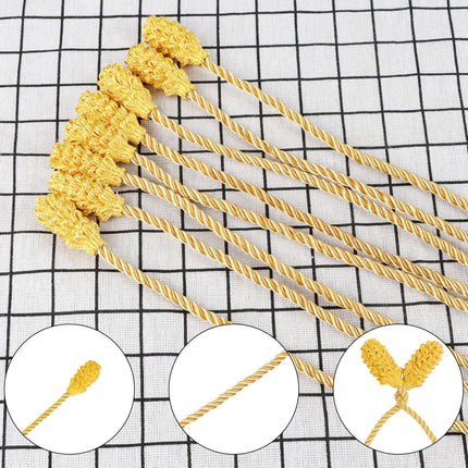 DIYASY Decorative Garland Twist Ties, 12 Pcs Gold Christmas Banister Wraps for Stairs Reusable & Flexible Railing Wraps Home Decorations