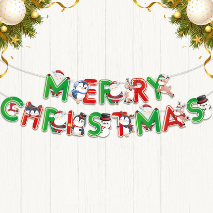KatchOn, Red and Green Merry Christmas Banner - 10 Feet, No DIY Merry Christmas Garland for Christmas Decorations Christmas Garland for Christmas Party Decorations Merry christmas banner garland