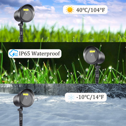 Outdoor Motion Laser Lights Projector Christmas Seasonal Lighting Waterproof, As Seen on TV Lazer Beam Show Spread Green & Red Stars Moving Pattern, for Wedding Birthday Valentines Party