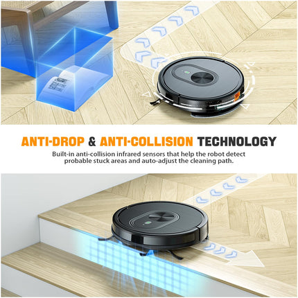 Xiebro Robot Vacuum And Mop Combo,3 In 1 Mopping Robotic Vacuum With Schedule,Appbluetoothalexa,1600Pa Max Suction,Selfcharging Robot Vacuum Cleaner,Slim,Ideal For Hard Floor,Pet Hair,Carpet