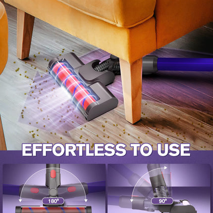Vacuum Attachments For V15 V8 V7 V10 V11, Hardwood Floor Attachment, Soft Roller Brush Head With Led Light, 00103A