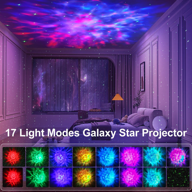 Star Projector Galaxy Light Projector - 3 in 1 Galaxy Projector with Bluetooth Speaker, Light Projector for Bedroom with Remote and Timer, Kids Room Decor for Christmas, Birthdays (5.98inch Grey)