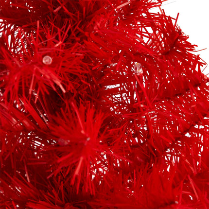 Nearly Natural 2ft. Red Artificial Christmas Tree with 35 LED Lights and 72 Bendable Branches