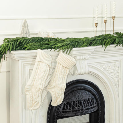 6FT Christmas Garland Norfolk Pine Garland Christmas Greenery Garland for Mantle Table Stairs Indoor Outdoor Holiday Christmas Xmas Decor Decoration