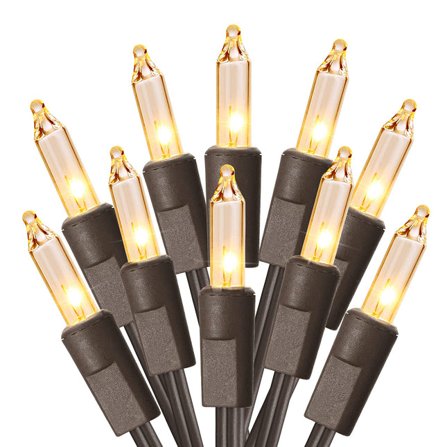 Christmas Lights, 300ct 69.6ft Incandescent Christmas Lights Connectable, Outdoor Christmas Tree Lights, 120V UL Indoor Christmas String Lights for Xmas Party Patio, Brown Wire, Warm White