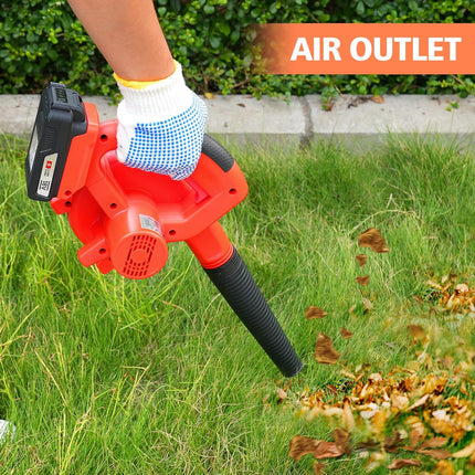 Cordless Leaf Blower, KEEP SOON 2-in-1 Leaf Blower & Vacuum, with 18V Lithium Battery and Charger, Electric Leaf Blower, Battery Blowers for Lawn Care, Dust, Snow Debris, Yard