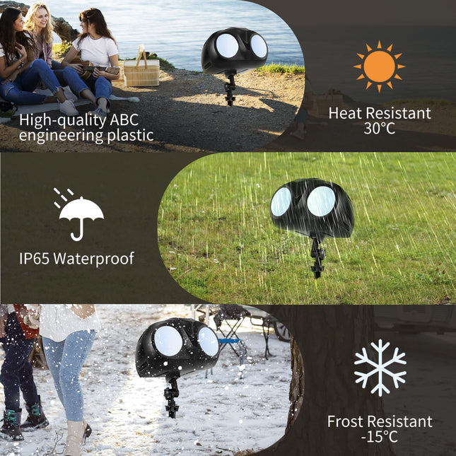 Trakxy Christmas Snowflake Projector Lights Outdoor Dynamic Owl Shape Rotating Snowfall LED Landscape Ceiling Light with Remote Control Timer for House Xmas Holiday Party Outside Decoration Projector