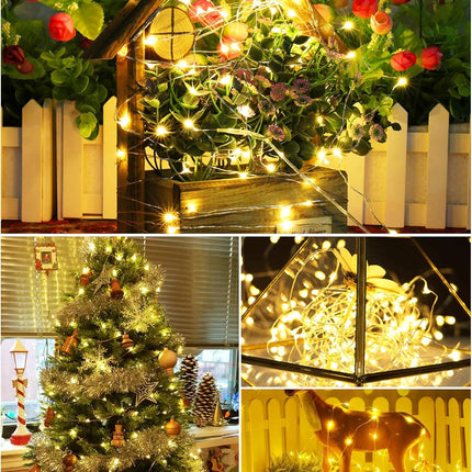 Blingstar Fairy Lights USB Powered Christmas Lights 2 Pack 33 Ft 100 LED String Lights Mini Fairy String Lights for Bedroom Christmas Tree Camping Decoration, Warm White