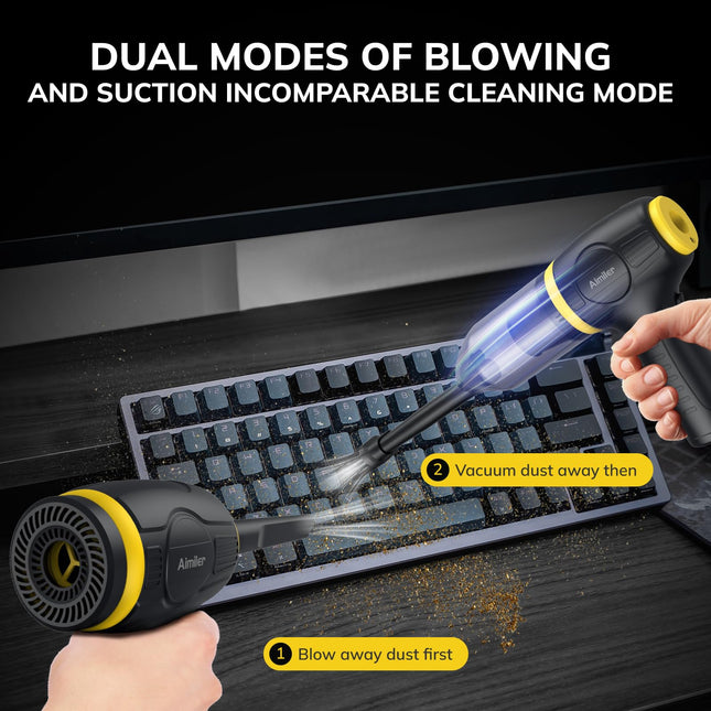 Air Duster, Perfect For Compressed Air Canisters, Keyboard Cleaner, Computer Cleaner, Cordless Air Duster, Up To 160,000 Rpm, 9000Mah Duster