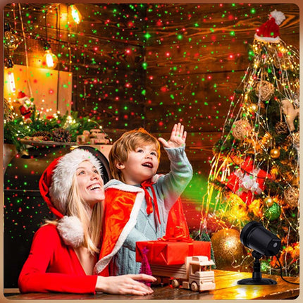 Laser Christmas Lights Outdoor Decorations, Garden Laser Lights, Red and Green Stars Landscape Lights with RF Remote, IP65 Waterproof, Cold-Resistant, Christmas Projector Lights for Party Festivities