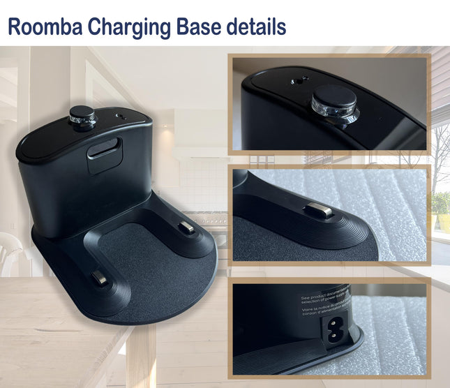 Roomba Charger Base, Dentsing Roomba Charger, Roomba Charging Dock, Compatible With Roomba Docking Station Roomba E5 E6 I1 I3 I4 I6 I7 I8 500 600 700 800 900 Series Robots 17064 17170 4452369 Adfn1