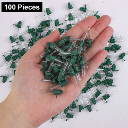 Elcoho 100 Pieces 2.5V Clear Mini Christmas Replacement Bulbs, 170 mA, 0.42 Watt Bulbs with Pinched Green Base for Christmas Trees and Incandescent String Lights Set Supply