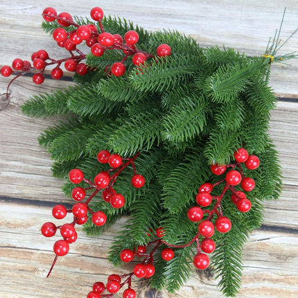 KLEWEE 60 Pcs Artificial Pine Branches, Christmas Tree Filler Branches, Realistic Faux Christmas Greenery Green Plants Pine Picks and Stems for Christmas Decorating Crafts Vase DIY Wreath Garland