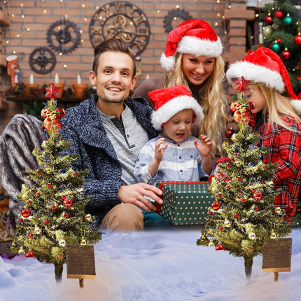 d Set of 2 Solar Christmas Tree 39 Inch Outdoor Christmas Tree with 100 LEDs, 8 Flashing Patterns with Ornaments for Outsdie Holiday Display Yard Front Porch Pathway Grave Cemetery Decor