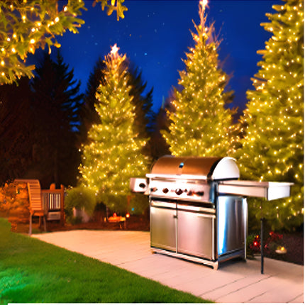 LUCKY SHINE 100 LED Warm White Christmas Lights, Commercial Grade Green Wire String Lights 35 Ft, for Indoor Outdoor House, Garden, Patio.