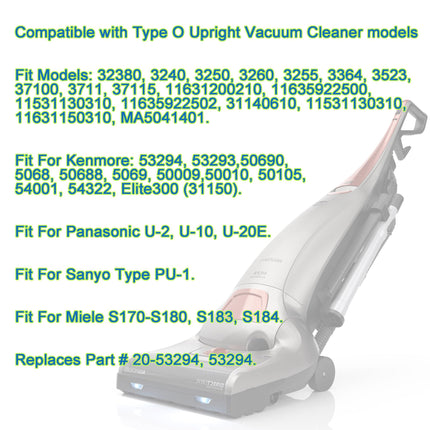 6 Pack 53294 Style O Hepa Cloth Vacuum Bags For Kenmore Upright Vacuum Cleaners