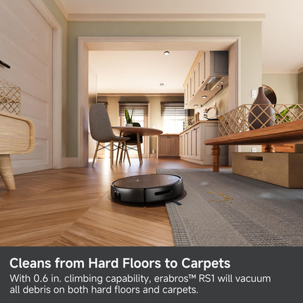 Rs1 Robot Vacuum Cleaner Tangle Suction 140Min Runtime Automatic Recharge Robotic Vacuums, Remoteappalexagoogle Control, Schedule Cleaning, Good For Pet Hair, Hard Floors, Carpets