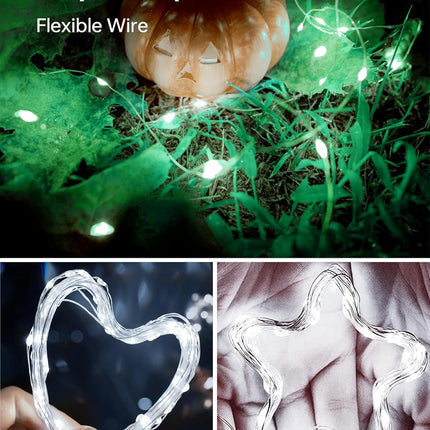 Blingstar Fairy Lights Battery Operated Christmas Lights 2 Pack 19.6Ft 60LED Mini String Lights Silver Wire Small Decorative Lights for Christmas Tree Bedroom Party Tabletop Garland Crafts, Cool White