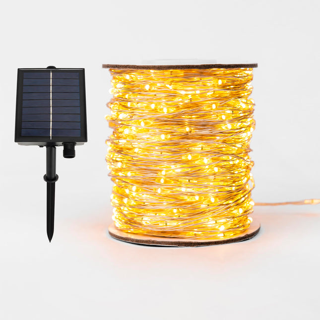 Solar String Lights Outdoor,200FT 600 LEDs Solar Fairy Lights,Waterproof Solar Powered Outdoor Lights 8 Modes for Patio, Gardens, Backyard,Tree,Wedding,Christmas,Warm White