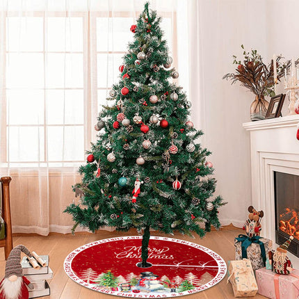Christmas Tree Skirt 48 Inches,Snowman Xmas Tree Skirts for Christmas Happy Year Party Home Farmhouse Decor,Merry Christmas Tree Skirts for Christmas Decorations