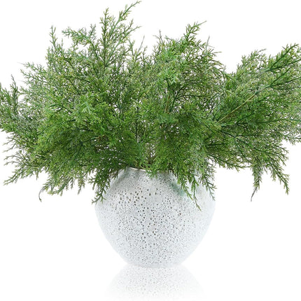 Giegxin 12 Pcs Christmas Norfolk Pine Branches Real Touch Artificial Cedar Stems 18.5 inch Faux Pine Branches Fake Pine Pick Christmas Greenery Stems Decoration for Xmas DIY Garland Wreath Home Decor