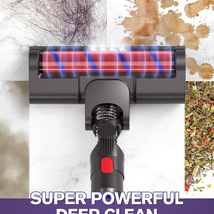 Vacuum Attachments For V15 V8 V7 V10 V11, Hardwood Floor Attachment, Soft Roller Brush Head With Led Light, 00103A
