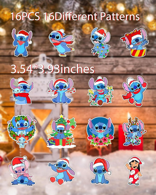 16PCS Christmas Tree Ornaments Decorations Christmas Hanging Ornaments Small Christmas Hanging Ornament for Xmas Tree Party Home Decorations