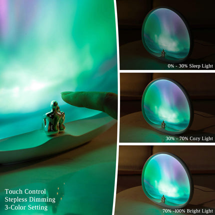 mamre Aurora Lamp Dimmable Night Light for Wedding Anniversary Valentine's Day Birthday Christmas