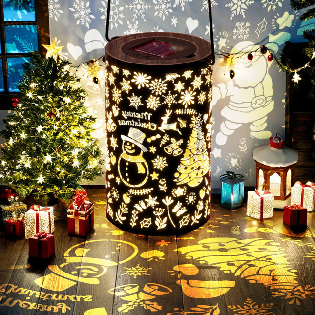 Christmas Solar Lanterns Outdoor with Two Light Modes, Waterproof Hanging Solar Light for Christmas Decoration, Garden décor s for Women, Solar Décor for Porch, Pond, Pathway