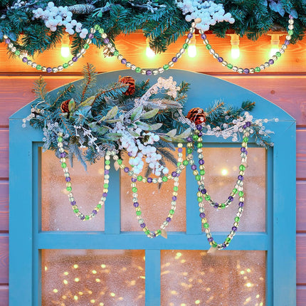 Cindeer 16 ft Christmas Beaded Conch Starfish Garland Ocean Themed Beach Garland Christmas Decorations Handcrafted Beaded Party Supplies for Christmas Tree Home Mantel Curtain Decor Fireplace Wedding