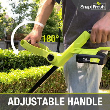 Cordless String Trimmer - SnapFresh 20V Line String Trimmer, Electric LawnTrimmer w/ Battery & Charger for Adjustable Angle Cutting, Lightweight String Trimmer / Edger in Garden & Outdoor