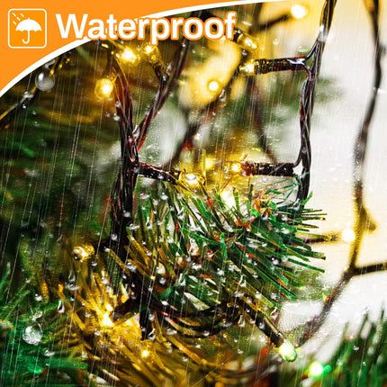 Christmas Lights 1000LED 66FT Waterproof Outdoor Christmas Lights Timer 8 Modes Twinkle Fairy Lights LED String Lights Indoor Christmas Tree Lights for Wedding Party Yard House Decor (Warm White)